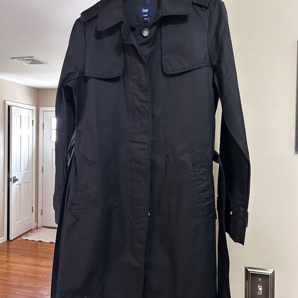 Trench Coat Black Classic Gap - Picture 5 of 5